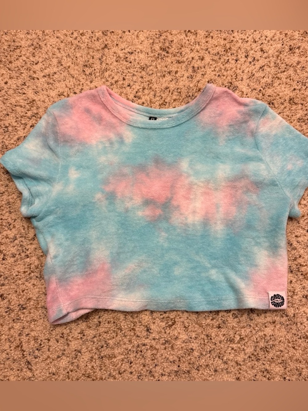H&M Pastel Tie-Dye Crop Tee - Pink & Blue